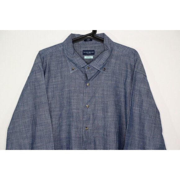 Peter Millar Collection Mens 2XL Summer Chambray Button Up Shirt K474 - Picture 2 of 5